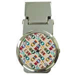 Ethnic Tribal Masks Money Clip Watches Front