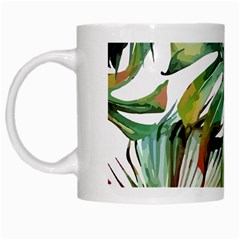 Watercolor Monstera Leaves White Mugs by goljakoff