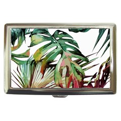 Watercolor Monstera Leaves Cigarette Money Case by goljakoff