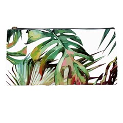 Watercolor Monstera Leaves Pencil Case by goljakoff