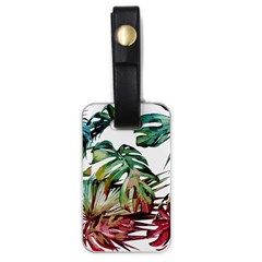 Watercolor Monstera Leaves Luggage Tag (one Side) by goljakoff