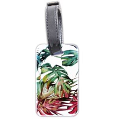 Watercolor Monstera Leaves Luggage Tag (two Sides) by goljakoff