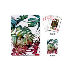 Watercolor Monstera Leaves Playing Cards Single Design (mini) by goljakoff