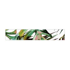 Watercolor Monstera Leaves Flano Scarf (mini) by goljakoff