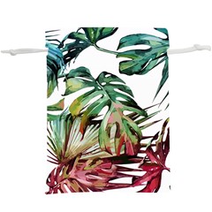 Watercolor Monstera Leaves  Lightweight Drawstring Pouch (xl)