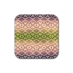 Ethnic Seamless Pattern Rubber Coaster (square)  by FloraaplusDesign