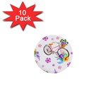 Cycle Ride 1  Mini Buttons (10 pack)  Front