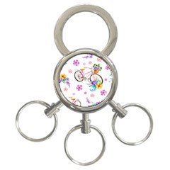 Cycle Ride 3-ring Key Chain by designsbymallika