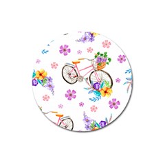 Cycle Ride Magnet 3  (round) by designsbymallika