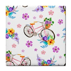 Cycle Ride Tile Coaster by designsbymallika