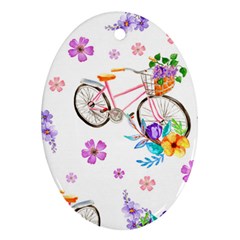 Cycle Ride Ornament (oval) by designsbymallika