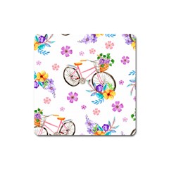 Cycle Ride Square Magnet by designsbymallika