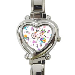 Cycle Ride Heart Italian Charm Watch by designsbymallika