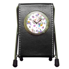 Cycle Ride Pen Holder Desk Clock by designsbymallika