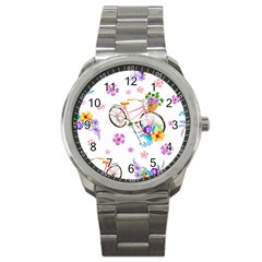 Cycle Ride Sport Metal Watch by designsbymallika