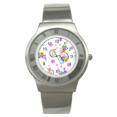 Cycle Ride Stainless Steel Watch by designsbymallika