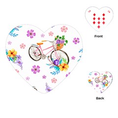 Cycle Ride Playing Cards Single Design (heart) by designsbymallika