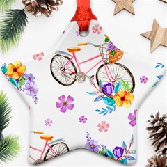 Cycle Ride Star Ornament (two Sides) by designsbymallika