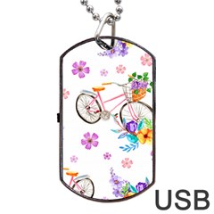 Cycle Ride Dog Tag Usb Flash (two Sides) by designsbymallika