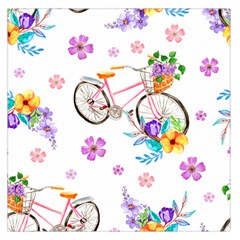 Cycle Ride Large Satin Scarf (square) by designsbymallika