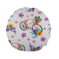 Cycle Ride Standard 15  Premium Flano Round Cushions by designsbymallika