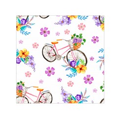 Cycle Ride Small Satin Scarf (square) by designsbymallika