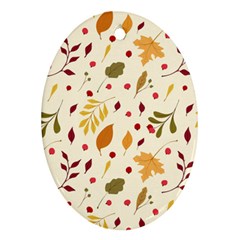 Pretty Leaves Pattern Ornament (oval) by designsbymallika