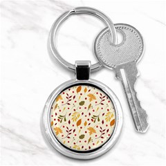 Pretty Leaves Pattern Key Chain (round) by designsbymallika