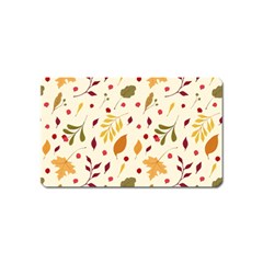 Pretty Leaves Pattern Magnet (name Card) by designsbymallika