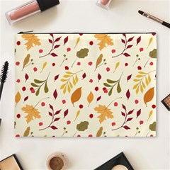 Pretty Leaves Pattern Cosmetic Bag (xl) by designsbymallika