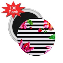 Black And White Stripes 2 25  Magnets (100 Pack)  by designsbymallika