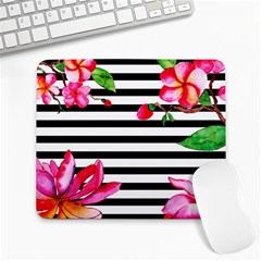 Black And White Stripes Large Mousepads by designsbymallika