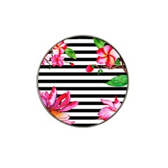 Black And White Stripes Hat Clip Ball Marker (4 Pack) by designsbymallika