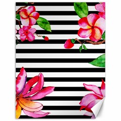 Black And White Stripes Canvas 12  X 16  by designsbymallika