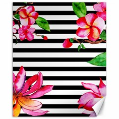 Black And White Stripes Canvas 16  X 20  by designsbymallika