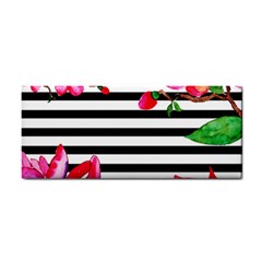 Black And White Stripes Hand Towel by designsbymallika