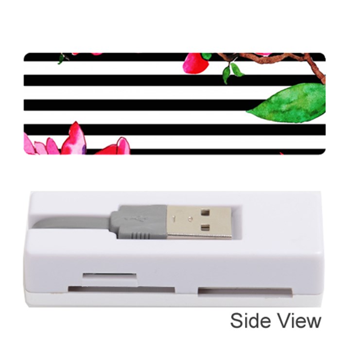 Black And White Stripes Memory Card Reader (Stick)