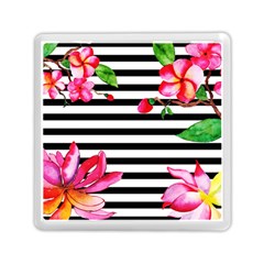 Black And White Stripes Memory Card Reader (square) by designsbymallika