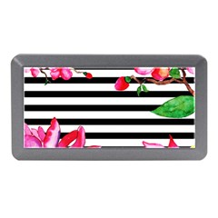 Black And White Stripes Memory Card Reader (mini) by designsbymallika