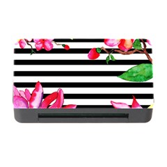 Black And White Stripes Memory Card Reader With Cf by designsbymallika