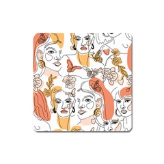 Lady Like Square Magnet by designsbymallika