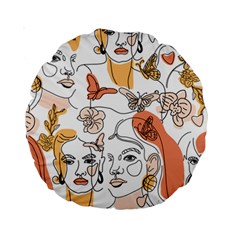 Lady Like Standard 15  Premium Round Cushions by designsbymallika