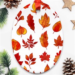 Autumn Pattern Ornament (oval) by designsbymallika