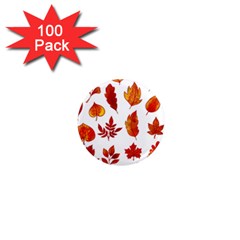 Autumn Pattern 1  Mini Magnets (100 Pack)  by designsbymallika