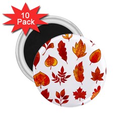 Autumn Pattern 2 25  Magnets (10 Pack)  by designsbymallika