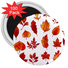 Autumn Pattern 3  Magnets (100 Pack) by designsbymallika