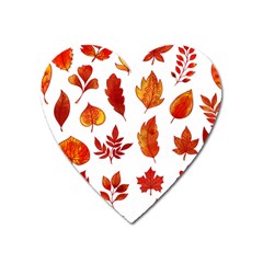 Autumn Pattern Heart Magnet by designsbymallika