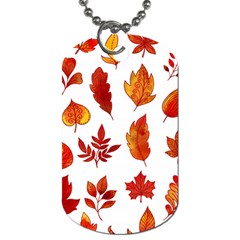 Autumn Pattern Dog Tag (one Side) by designsbymallika