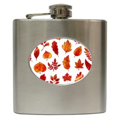 Autumn Pattern Hip Flask (6 Oz) by designsbymallika