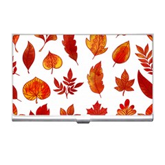 Autumn Pattern Business Card Holder by designsbymallika